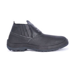 Bota Couro Elástico com Biqueira de PVC